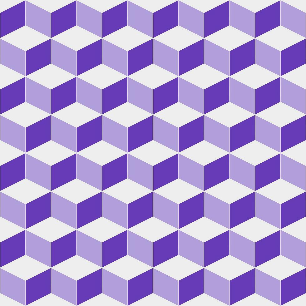Purple cube pattern. cube pattern. cube pattern background. cube background. Seamless pattern. for backdrop, decoration, Gift wrapping vector