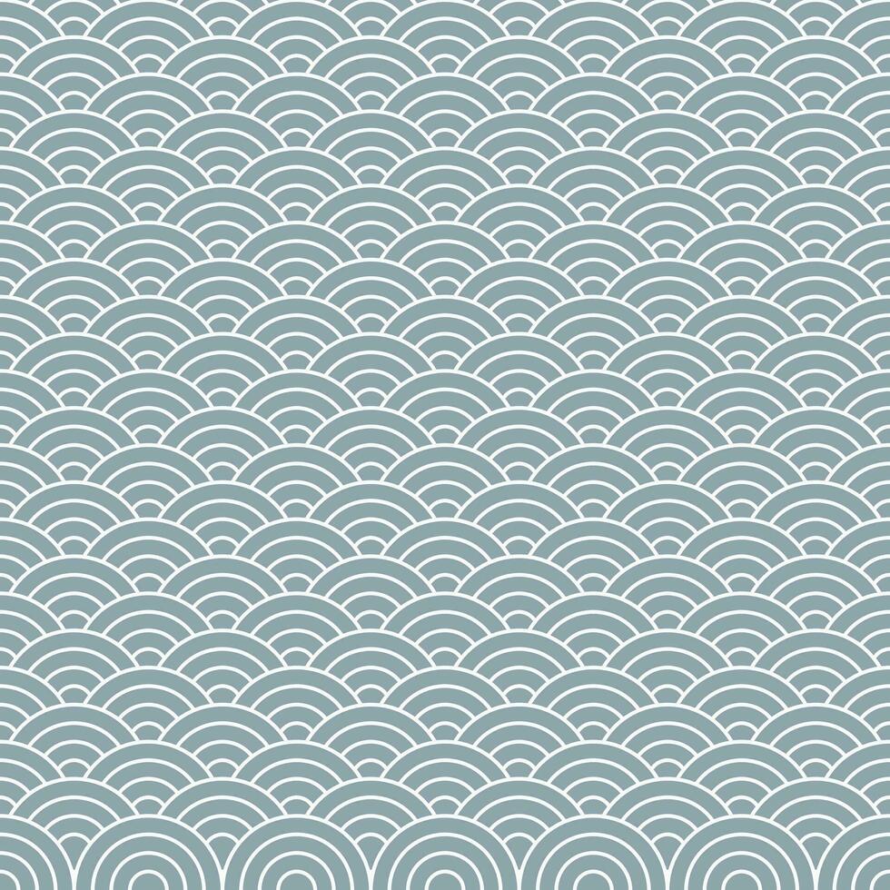 Grey Japanese wave pattern background. Japanese seamless pattern vector.  Waves background illustration. for clothing, wrapping paper, backdrop, background, gift card. vector