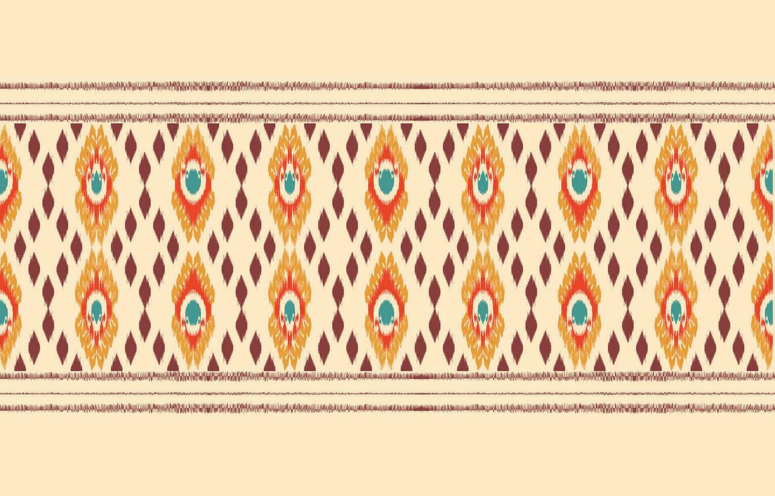 Ethnic abstract ikat art. Aztec ornament print. geometric ethnic pattern seamless  color oriental.  Design for background ,curtain, carpet, wallpaper, clothing, wrapping, Batik, vector illustration.