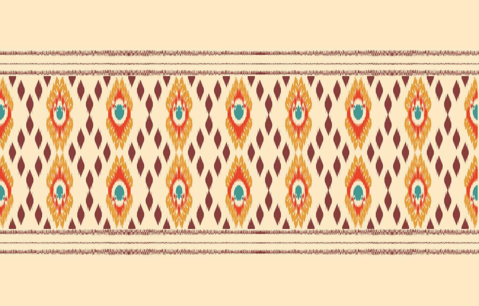 Ethnic abstract ikat art. Aztec ornament print. geometric ethnic pattern seamless  color oriental.  Design for background ,curtain, carpet, wallpaper, clothing, wrapping, Batik, vector illustration.