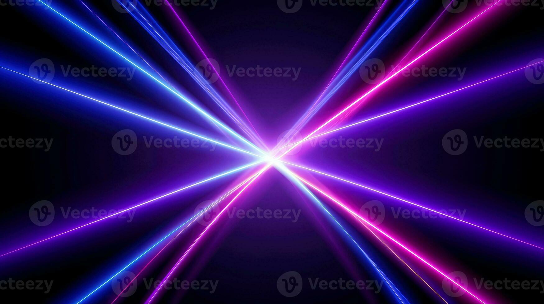 Abstract multicolor neon glowing line, Technology background, Generative AI illustration photo