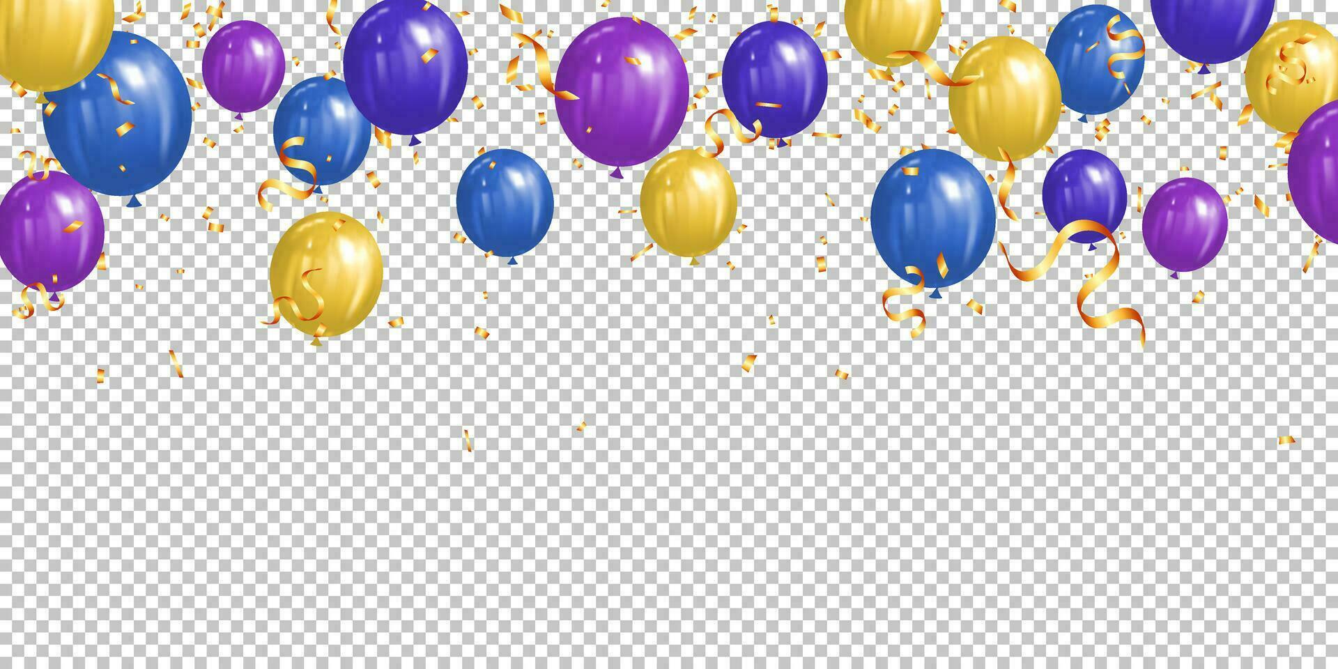 frame colorful balloons vector illustration for your design. rainbow color balloons for party