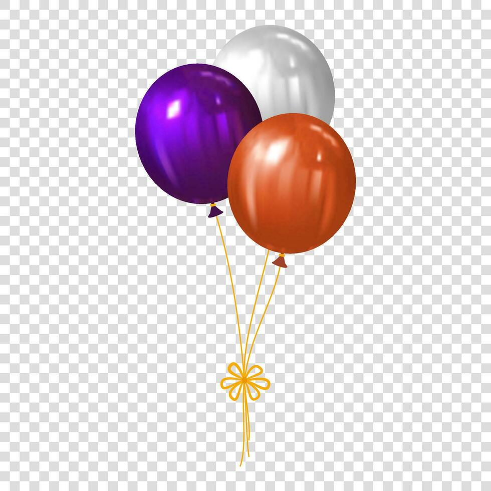 bunch of balloons for holidays decoration concept with halloween or birthday party vector