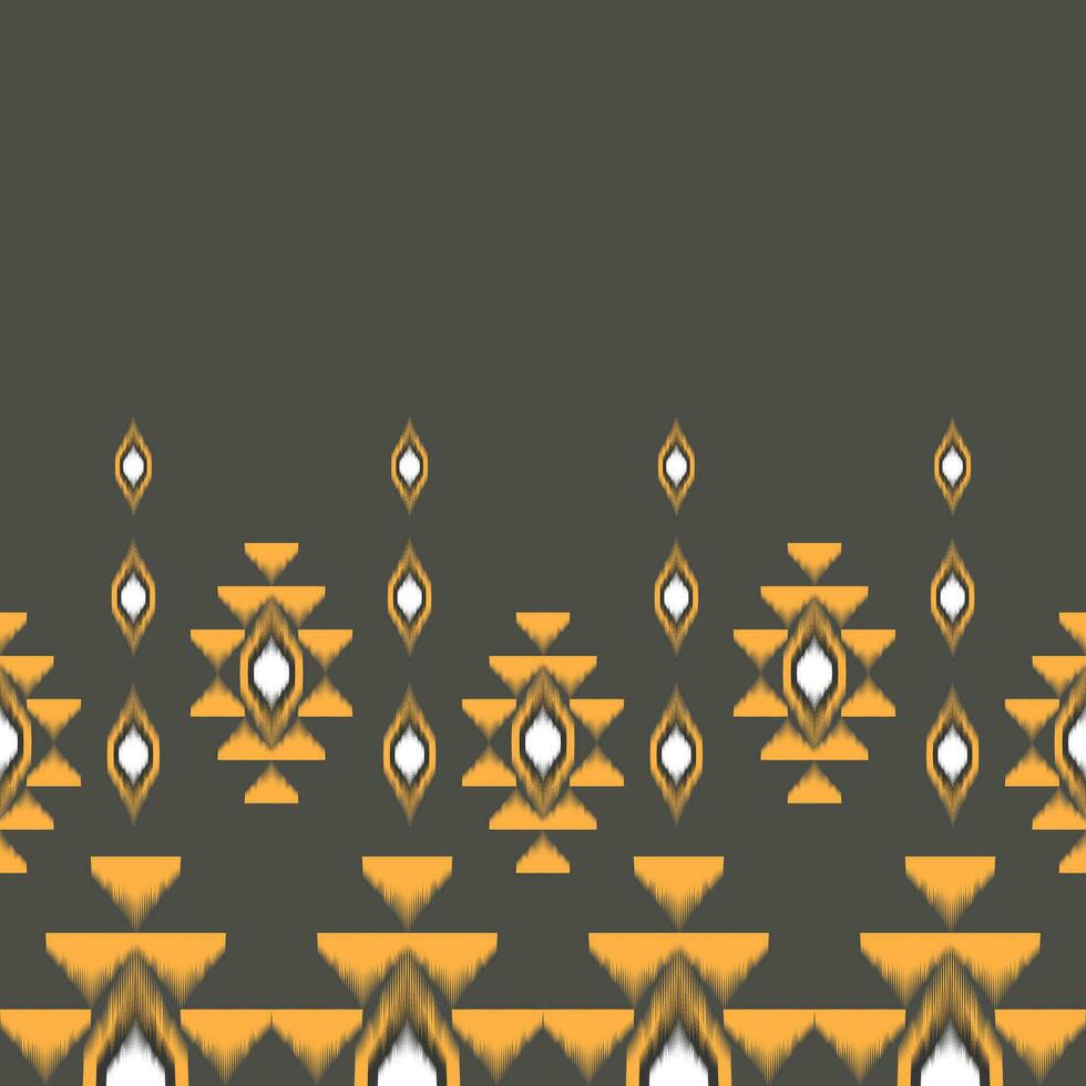 Beautiful Ethnic abstract ikat art. Seamless Kasuri pattern in tribal,folk embroidery,and Mexican style.Aztec geometric art ornament print. vector