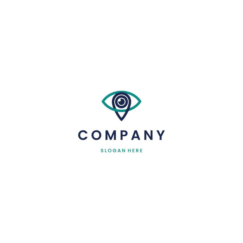 Optic location logo design concept vector