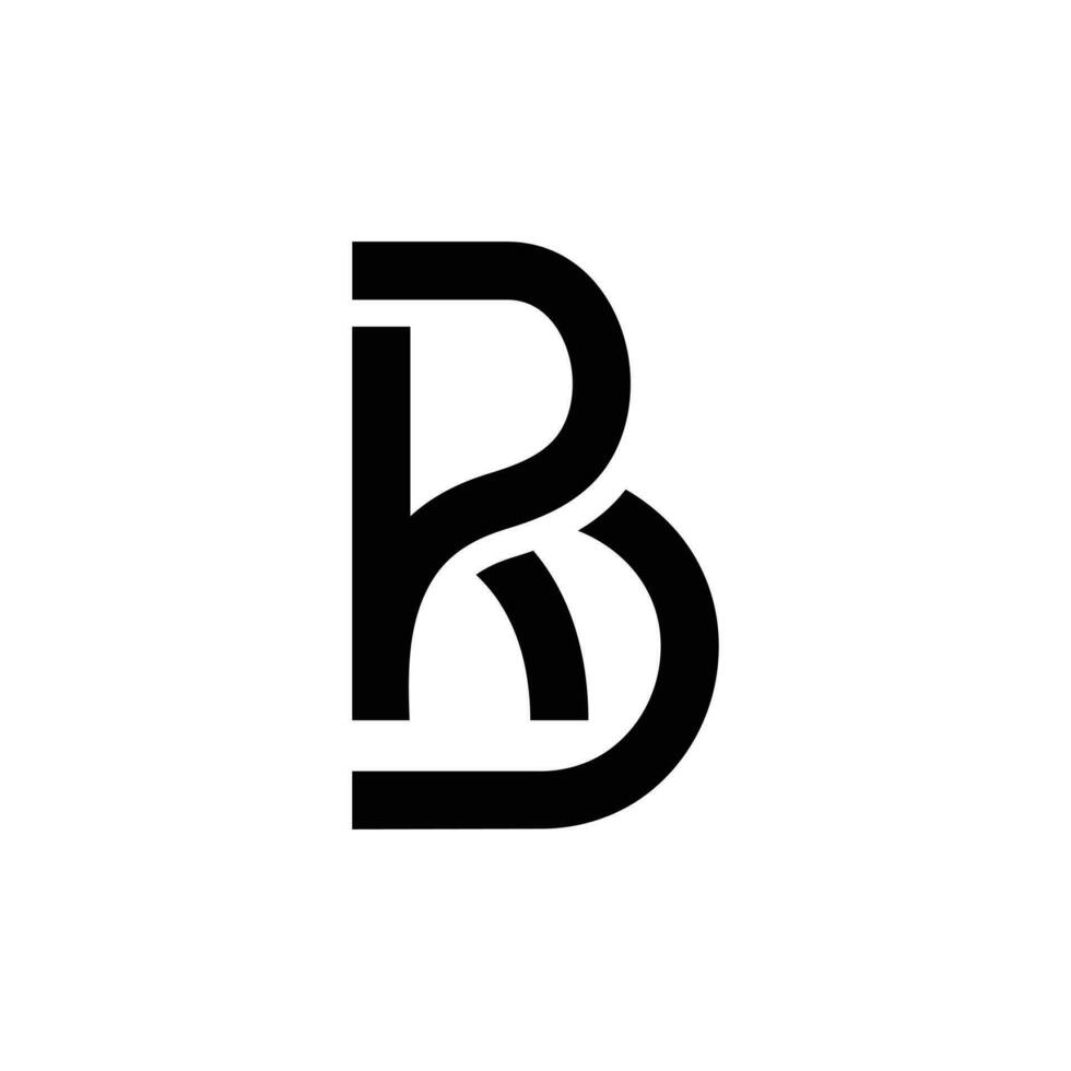 Letter p r b initial creative line art modern geometric unique monogram logo vector