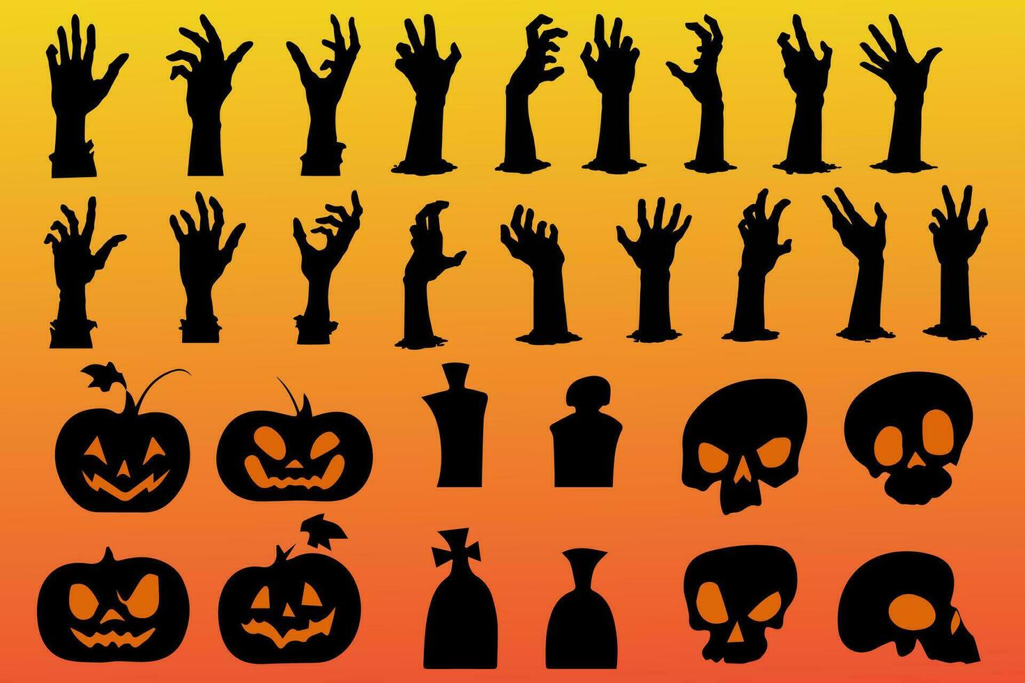 Halloween party, bright banner set. Helloween vector banner design, happy halloween background