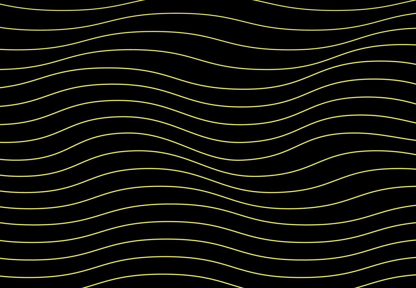 Abstract background with gold wave modern lines on dark background. Illustration horizontal template background banner. vector