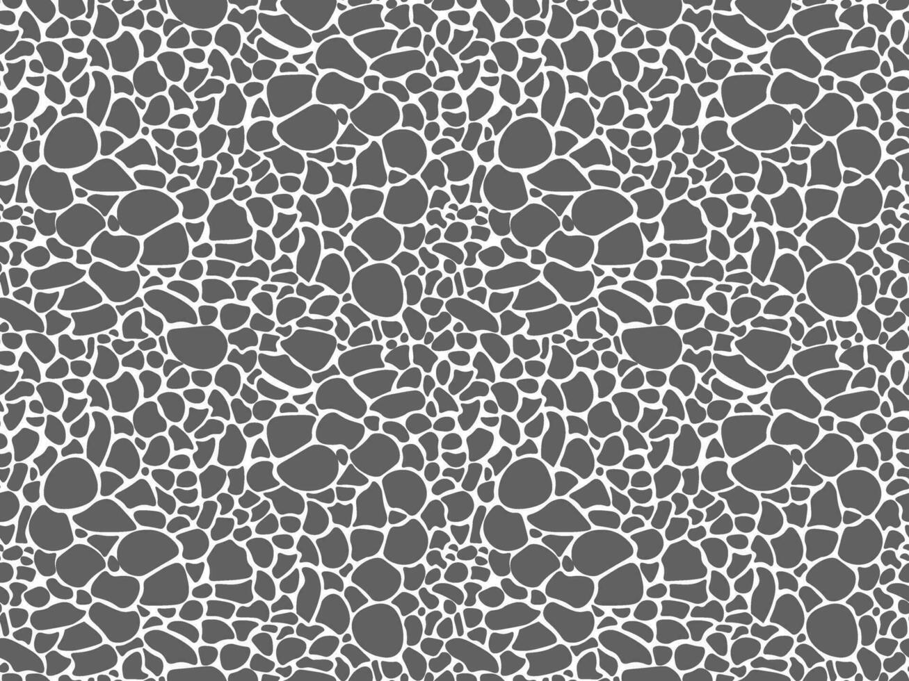 Seamless pattern of gray uneven stones,cobblestones,paved sidewalk,castle wall vector