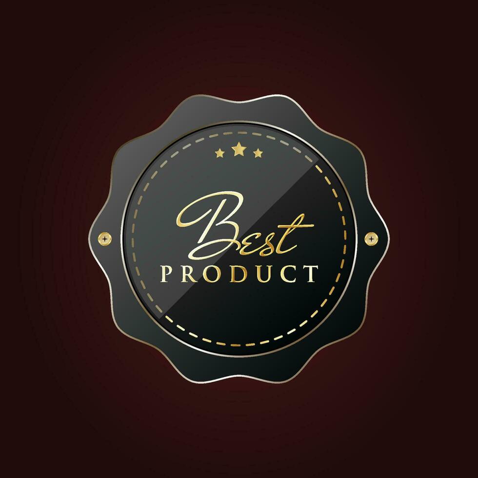 vector best product seller black and golden label design