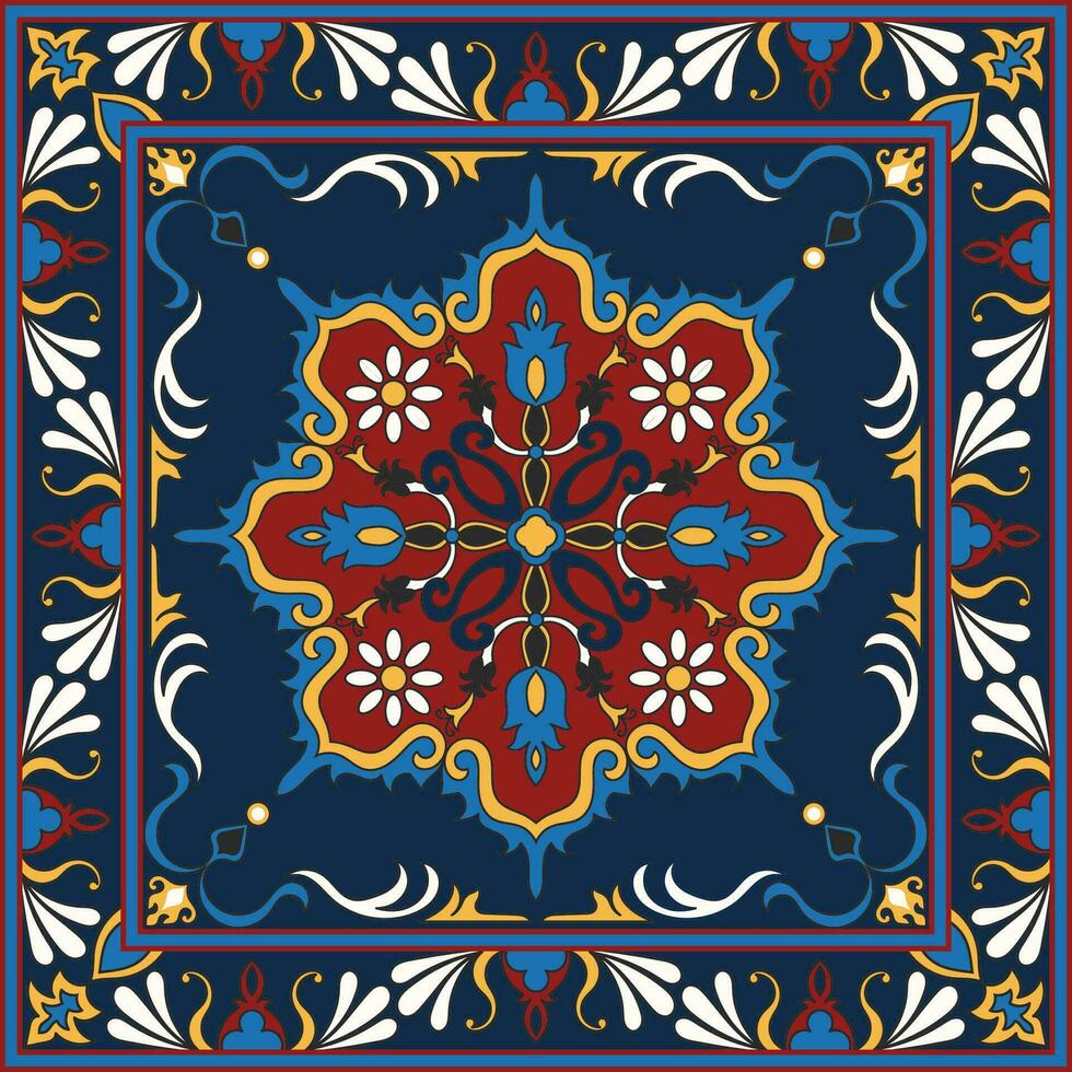 persa floral oriental tradicional alfombra piso estera alfombra modelo antecedentes vector fácil color cambio