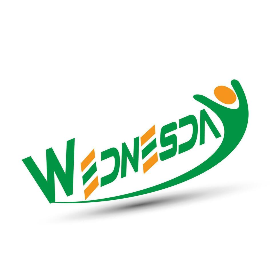 creative week text logo design vector