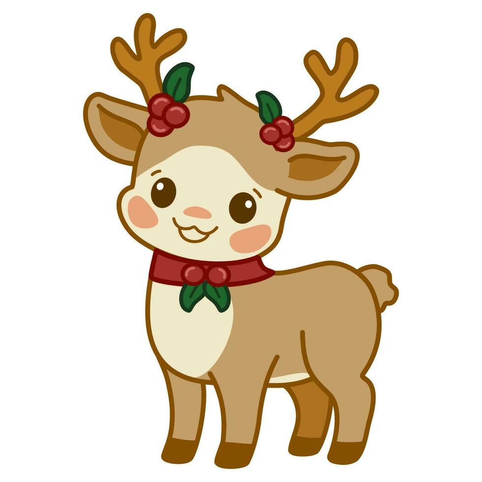 reindeer cartoon christmas vector