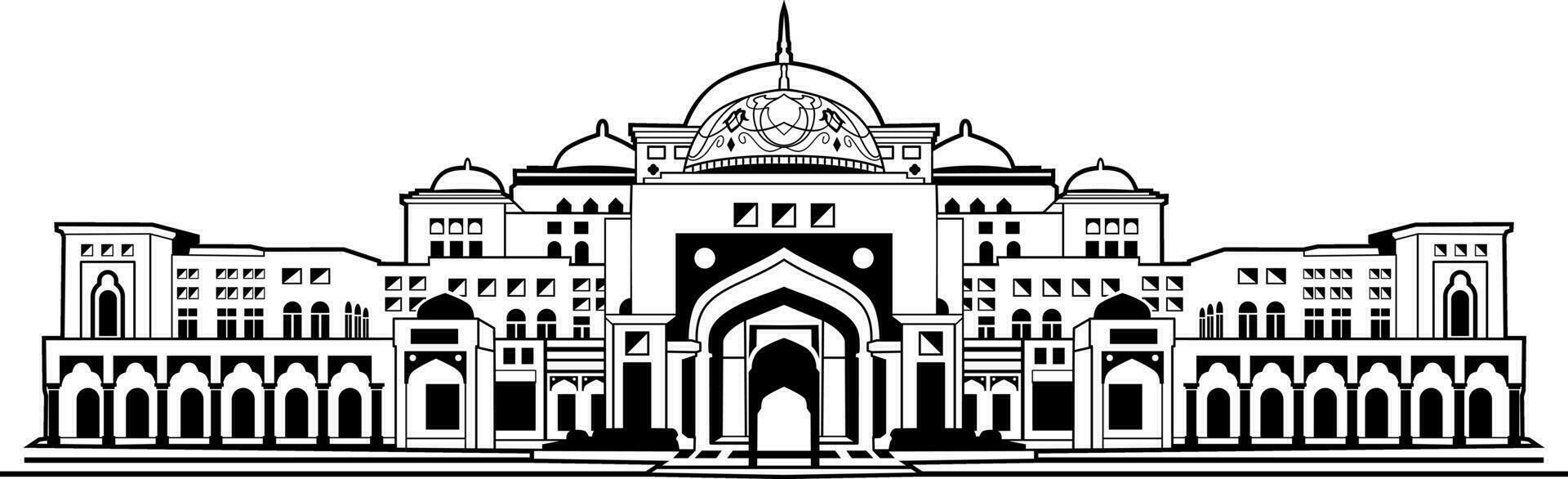 Qasr Al Watan Presidential Palace Abu Dhabi Design Vector Art