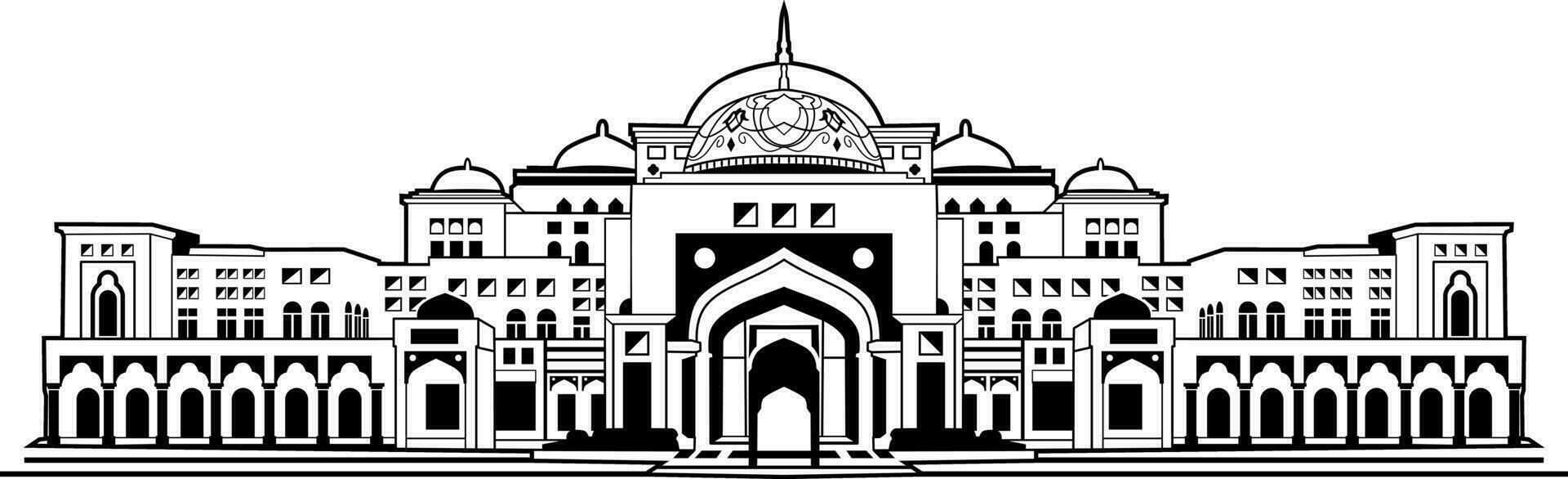 Qasr Al Watan Presidential Palace Abu Dhabi Design Vector Art