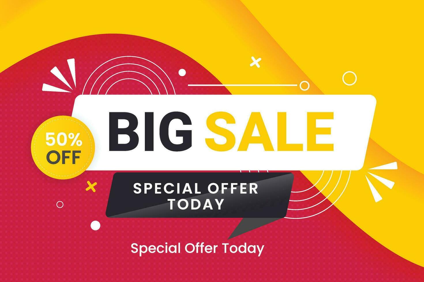 Mega sale discount banner set promotion with the yellow background and  super offer banner template with editable text effect vector