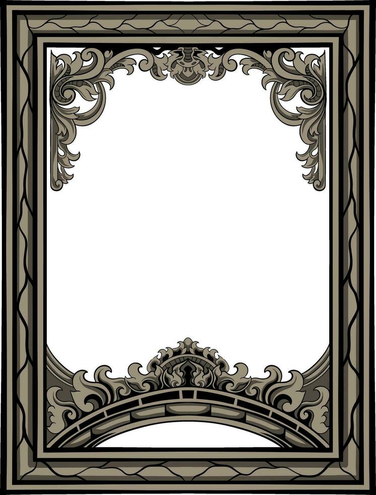 Frame ornament vintage classic element decoration vector