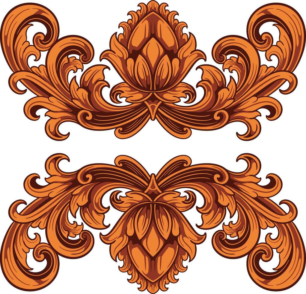 Frame ornament vintage classic element decoration vector