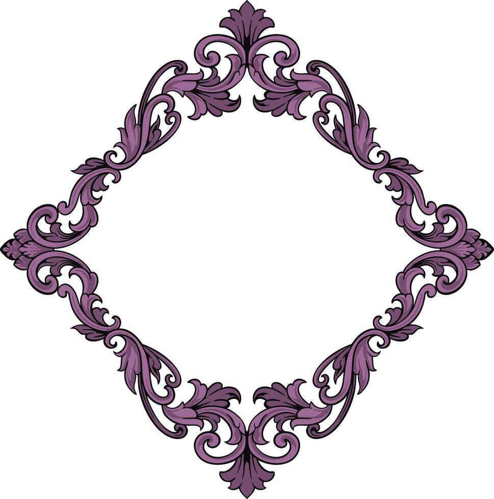 Frame ornament vintage classic element decoration vector