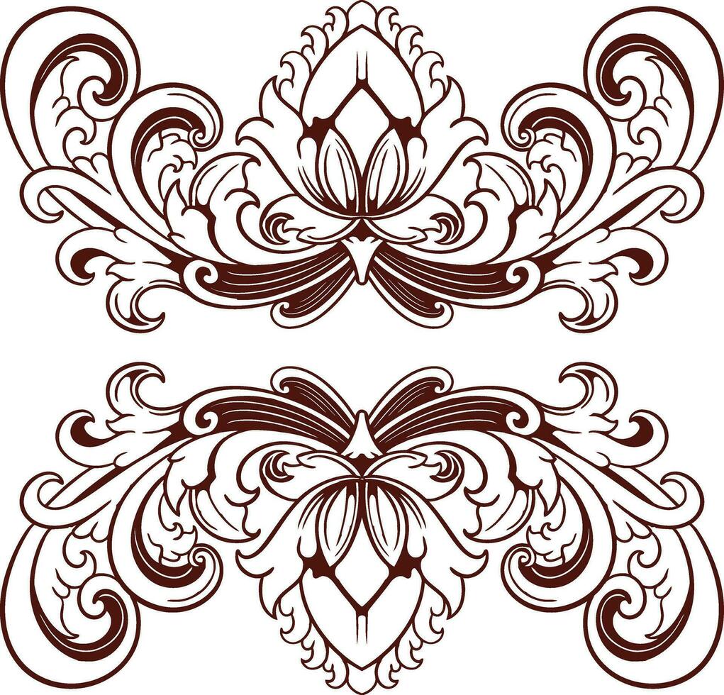 Frame ornament vintage classic element decoration vector
