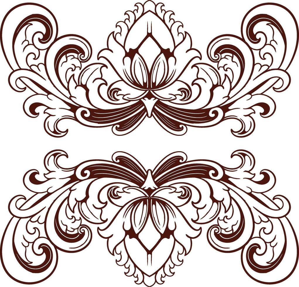 Frame ornament vintage classic element decoration vector