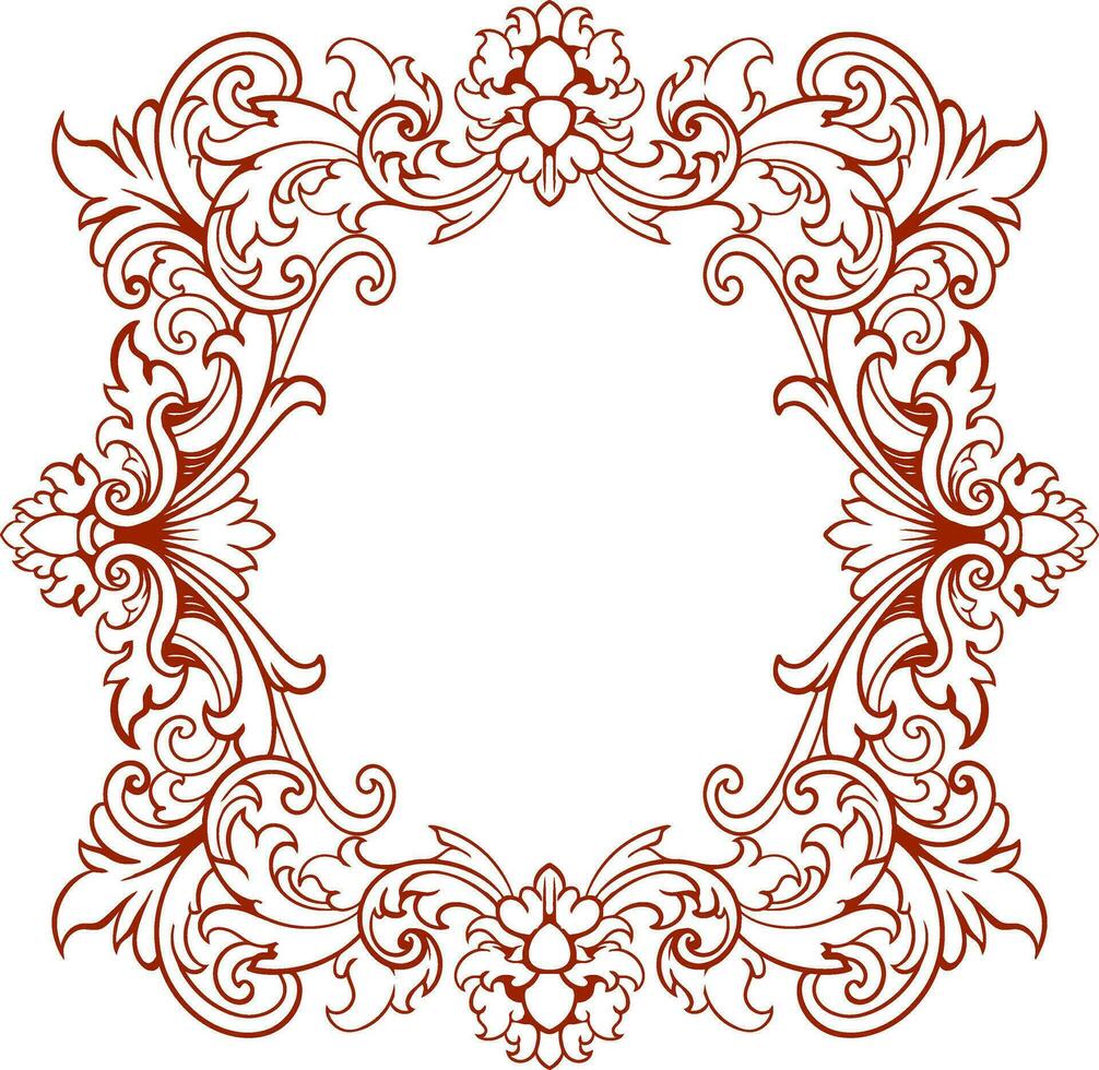 Frame ornament vintage classic element decoration vector