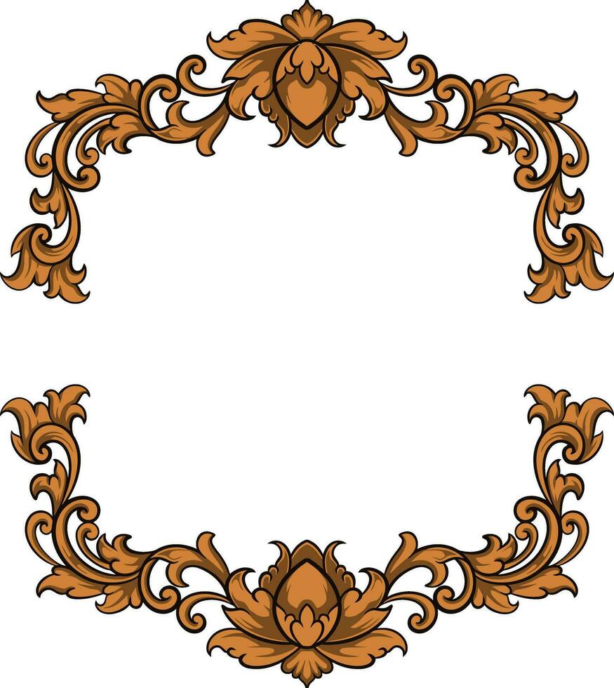Frame ornament vintage classic element decoration vector