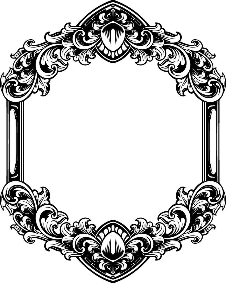 Frame ornament vintage classic element decoration vector