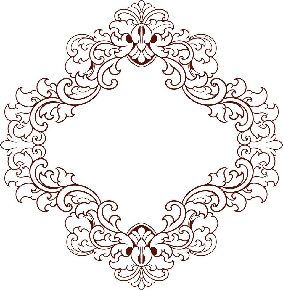 Frame ornament vintage classic element decoration vector