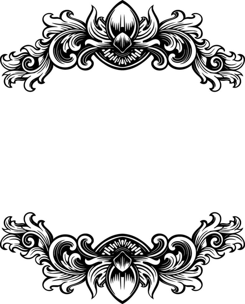 Frame ornament vintage classic element decoration vector