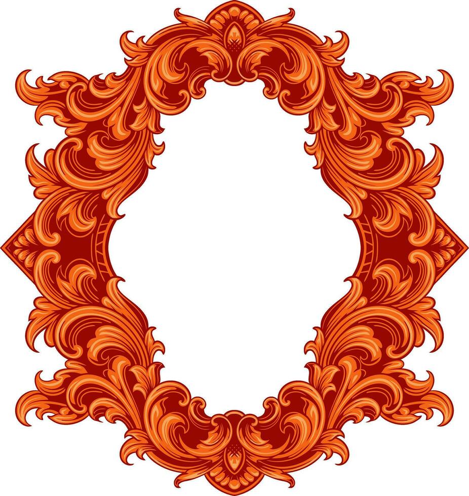 Frame ornament vintage classic element decoration vector