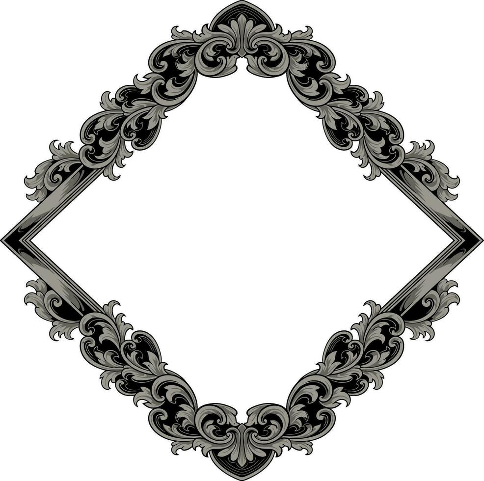 Frame ornament vintage classic element decoration vector