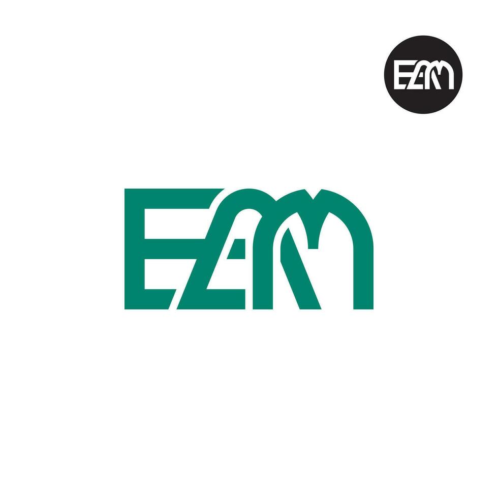 Letter EAM Monogram Logo Design vector