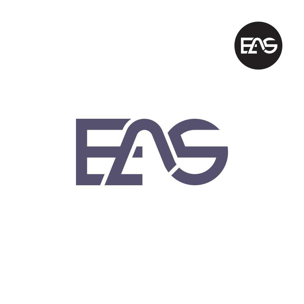 letra ea5 eas monograma logo diseño vector