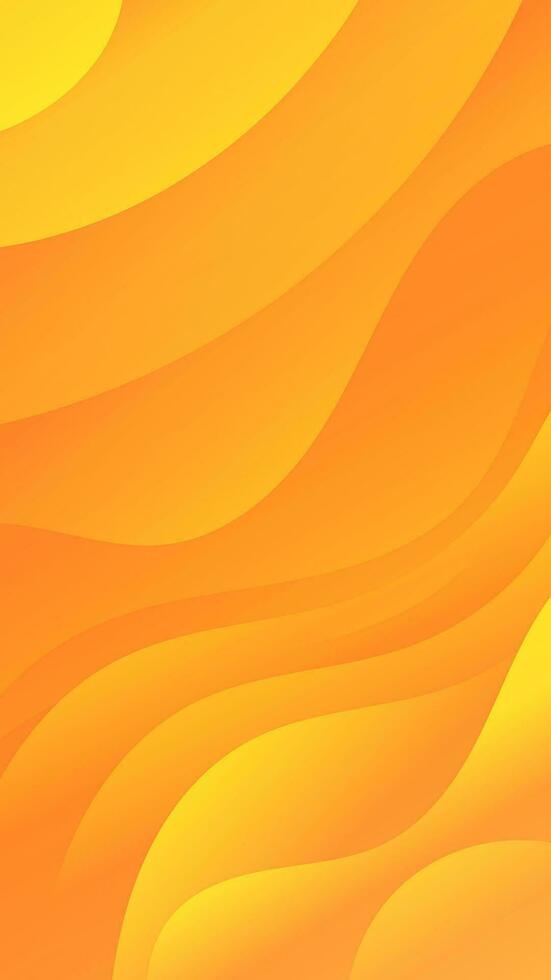 Abstract orange yellow Background with Wavy Shapes. Modern vector background design. Dynamic Waves. Fluid shapes composition.  Fit for social media story template