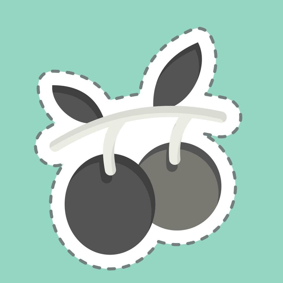 Sticker line cut Olive Oil. related to Fruit and Vegetable symbol. simple design editable. simple illustration vector