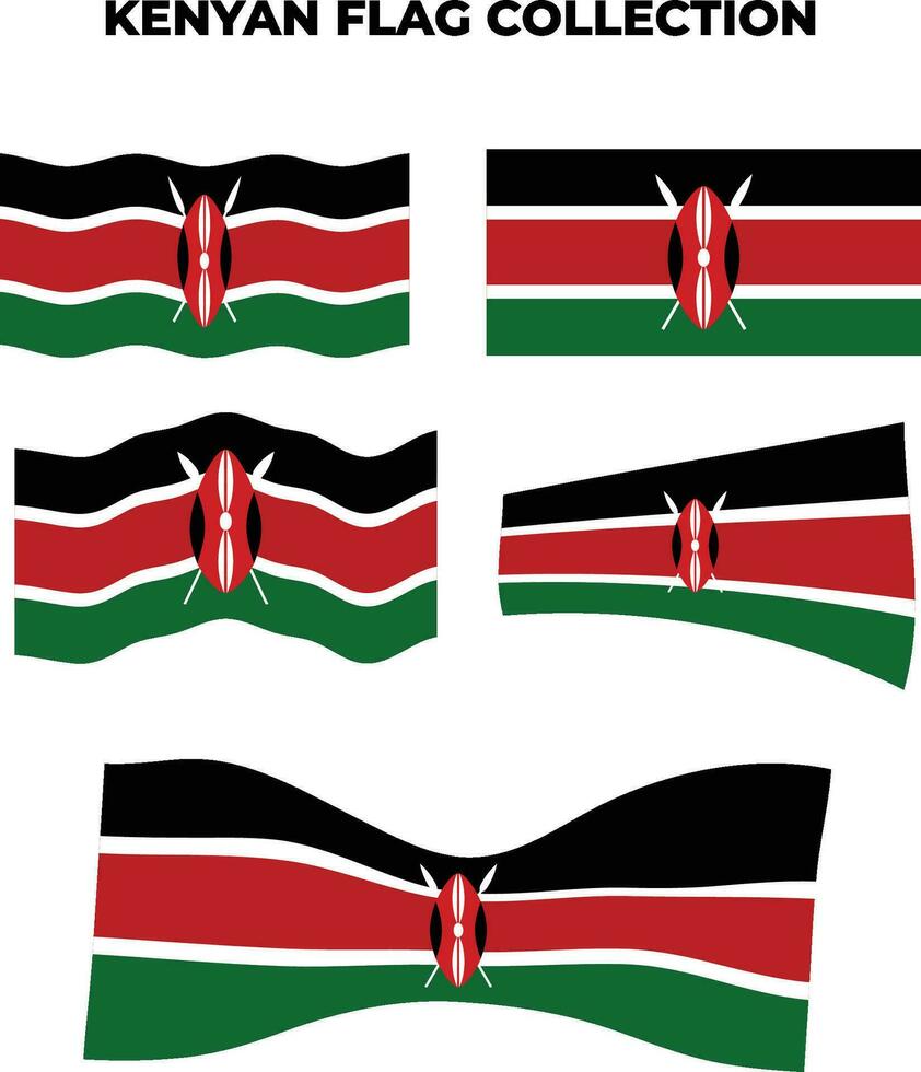 Kenya free vector flag illustration with emblem
