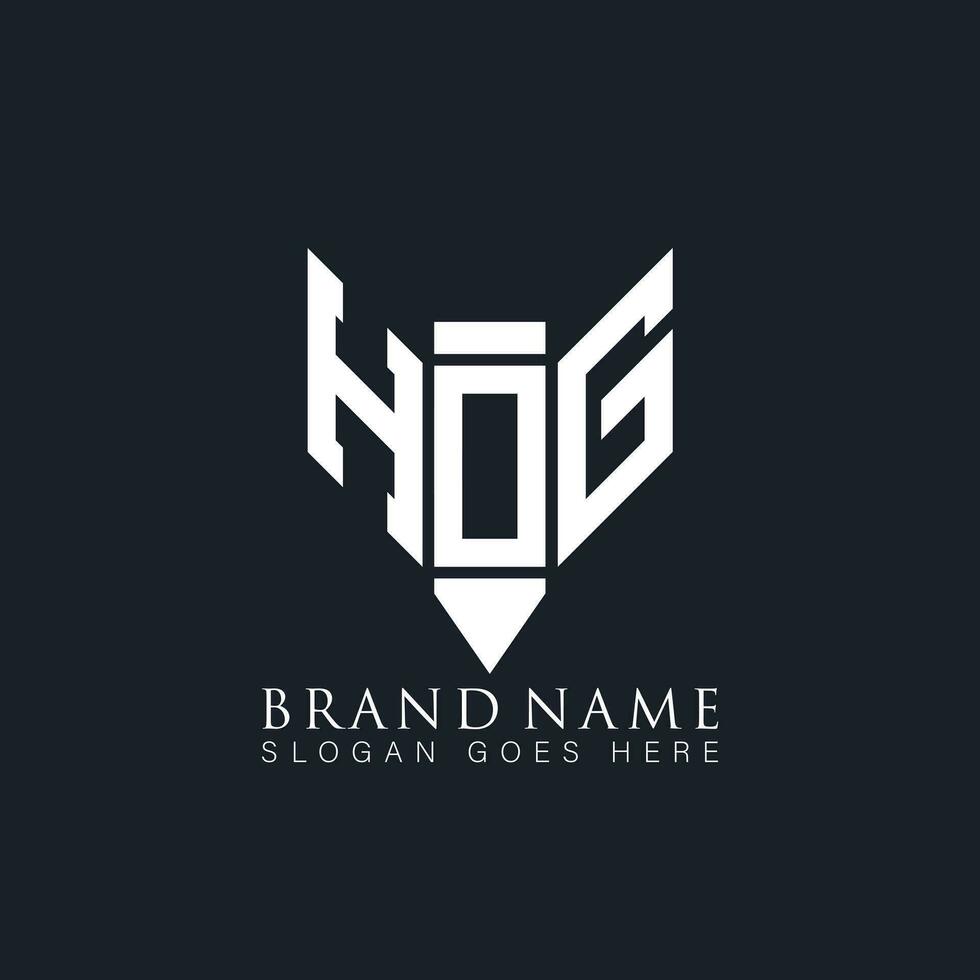 HOG letter logo. HOG creative monogram initials letter logo concept. HOG Unique modern flat abstract vector letter logo design.