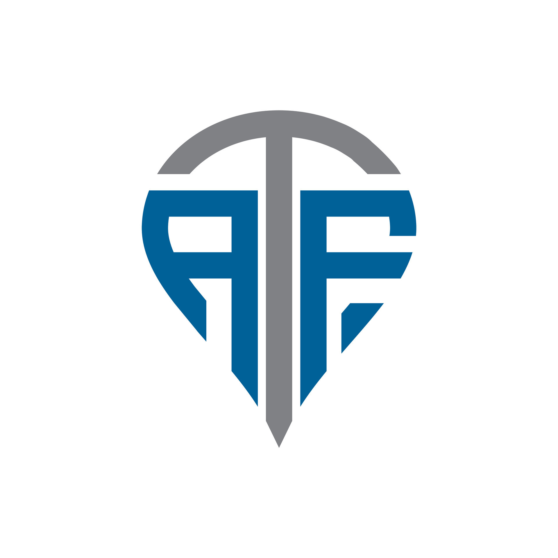 ATF business card letter logo. ATF creative monogram initials letter