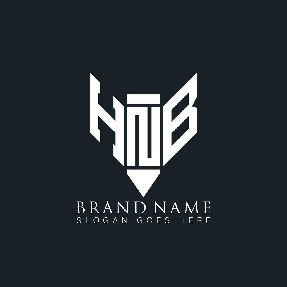 hnb letra logo. hnb creativo monograma iniciales letra logo concepto. hnb único moderno plano resumen vector letra logo diseño.