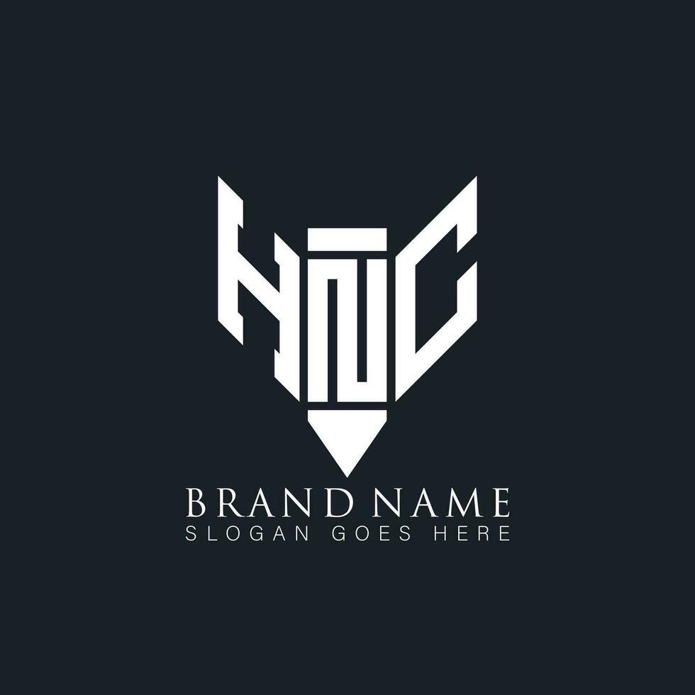 HNC letter logo. HNC creative monogram initials letter logo concept. HNC Unique modern flat abstract vector letter logo design.