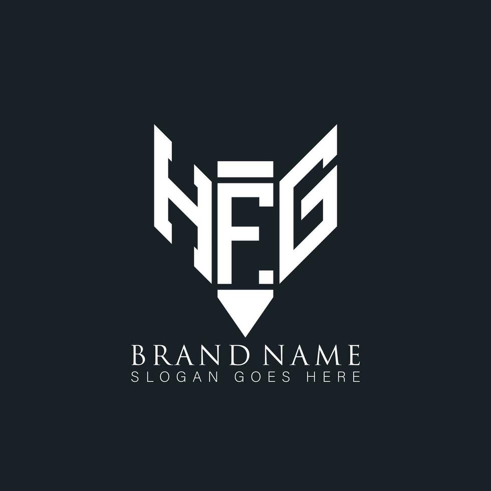 hfg letra logo. hfg creativo monograma iniciales letra logo concepto. hfg único moderno plano resumen vector letra logo diseño.
