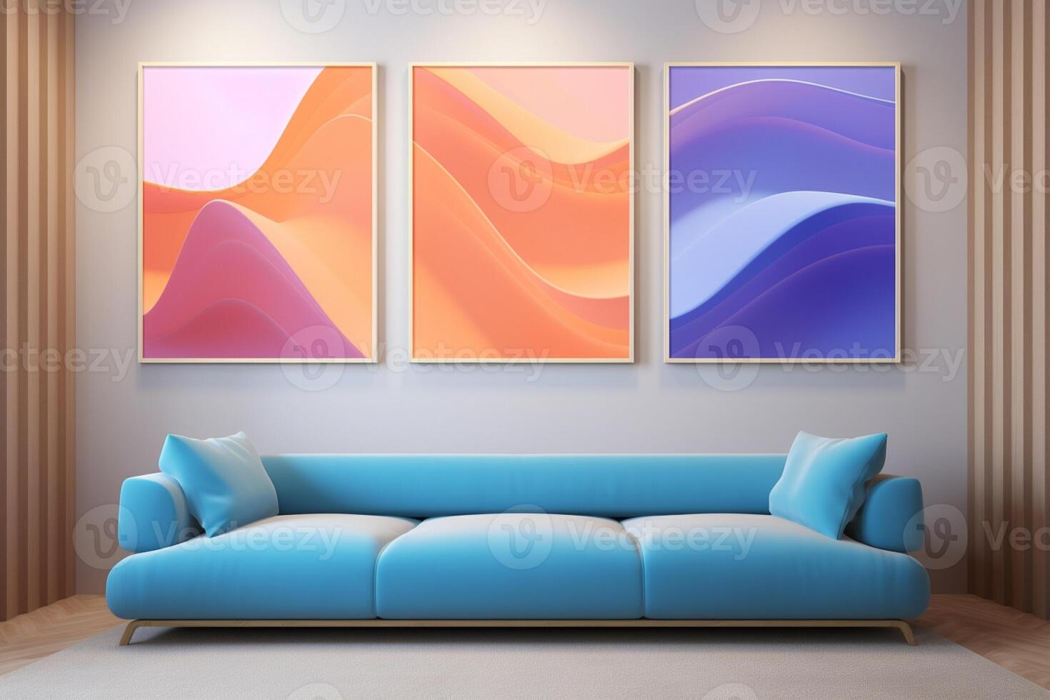 AI Generated Curve cover background banner futuristic template bright poster gradient pattern paper graphic geometric modern dynamic colors design abstract blue photo