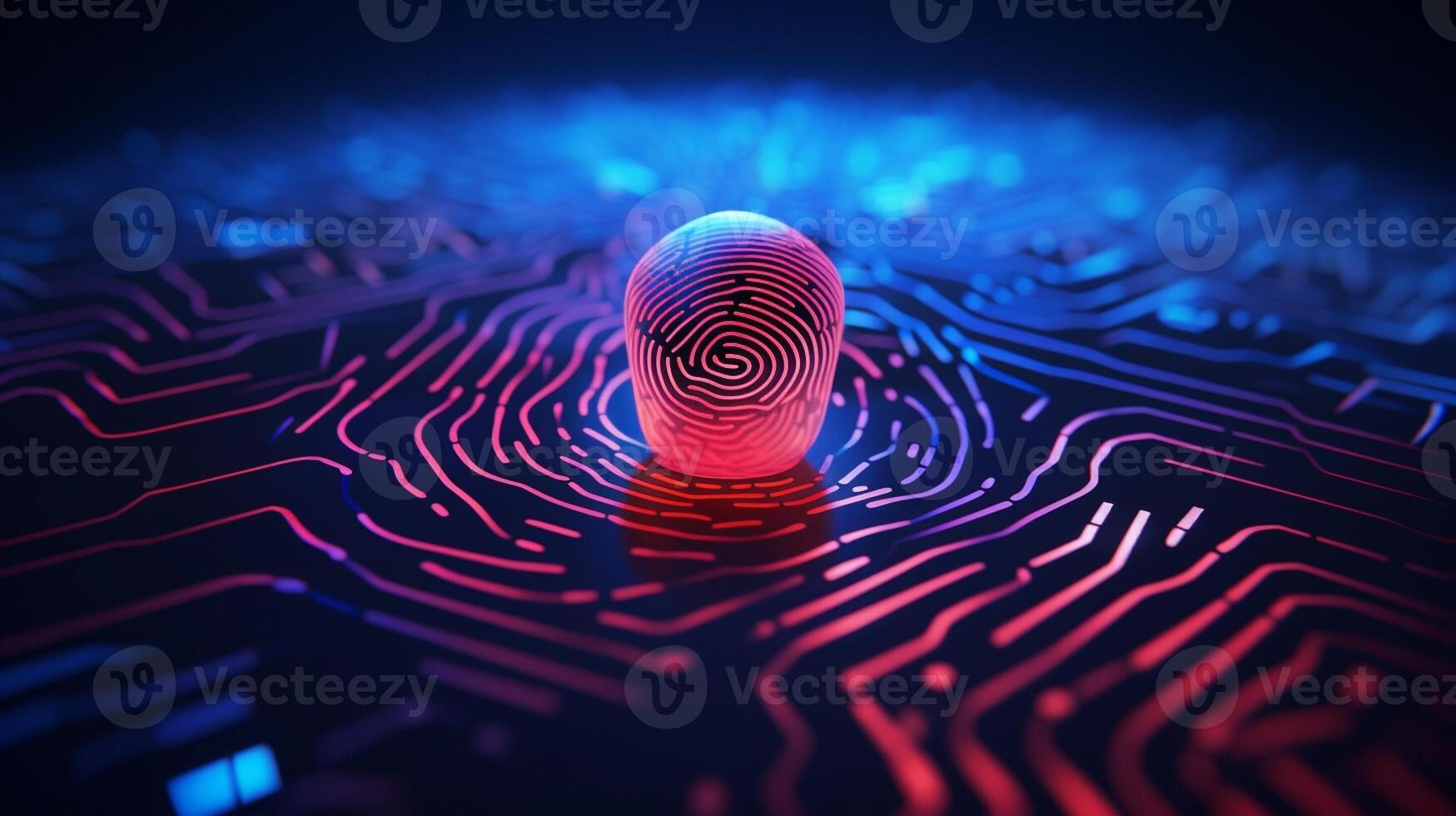 AI Generated System technology access fingerprint safety electronic digital computer scan biometric verification finger control identity scanner concept print code identification security photo