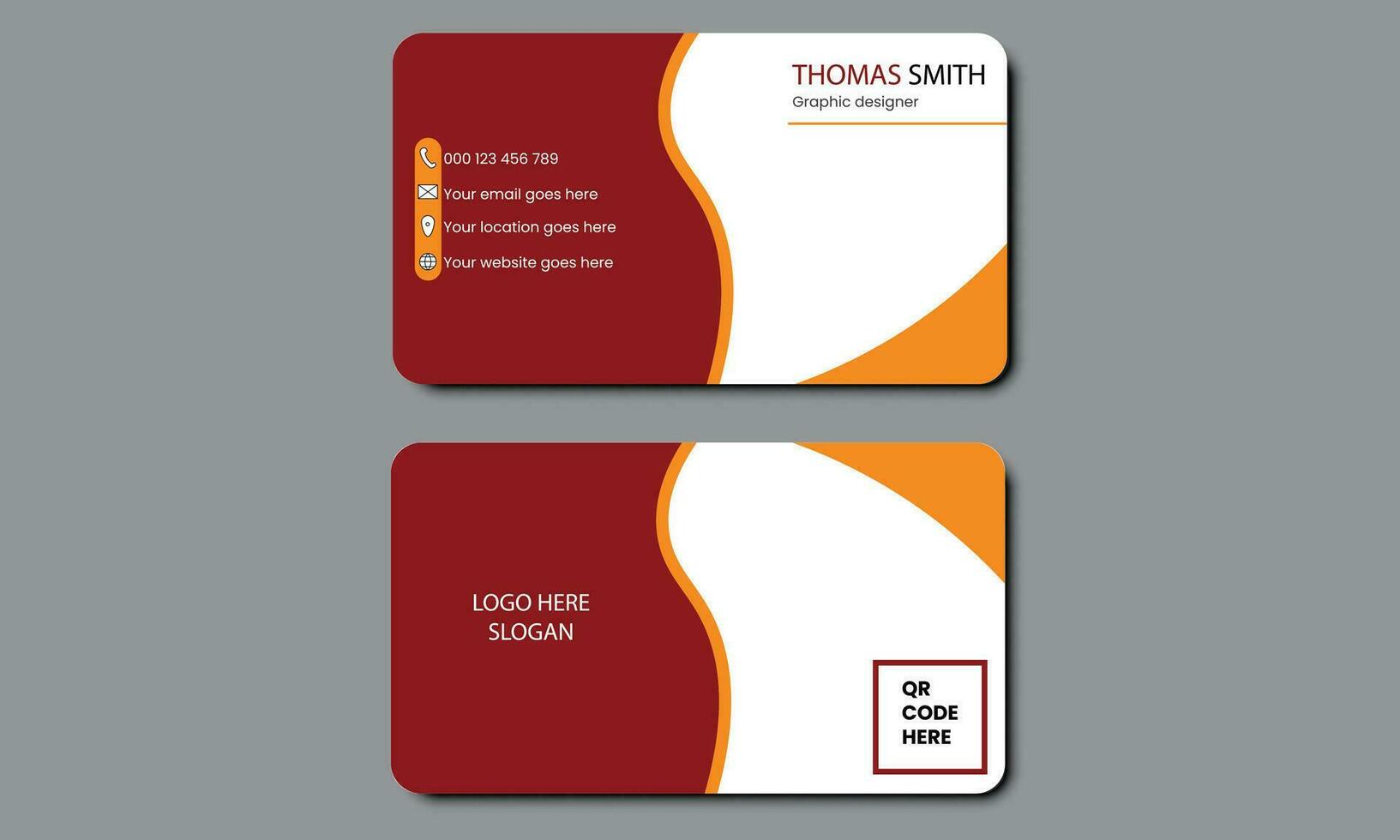corporativo moderno doble de un lado vector negocio tarjeta diseño modelo.