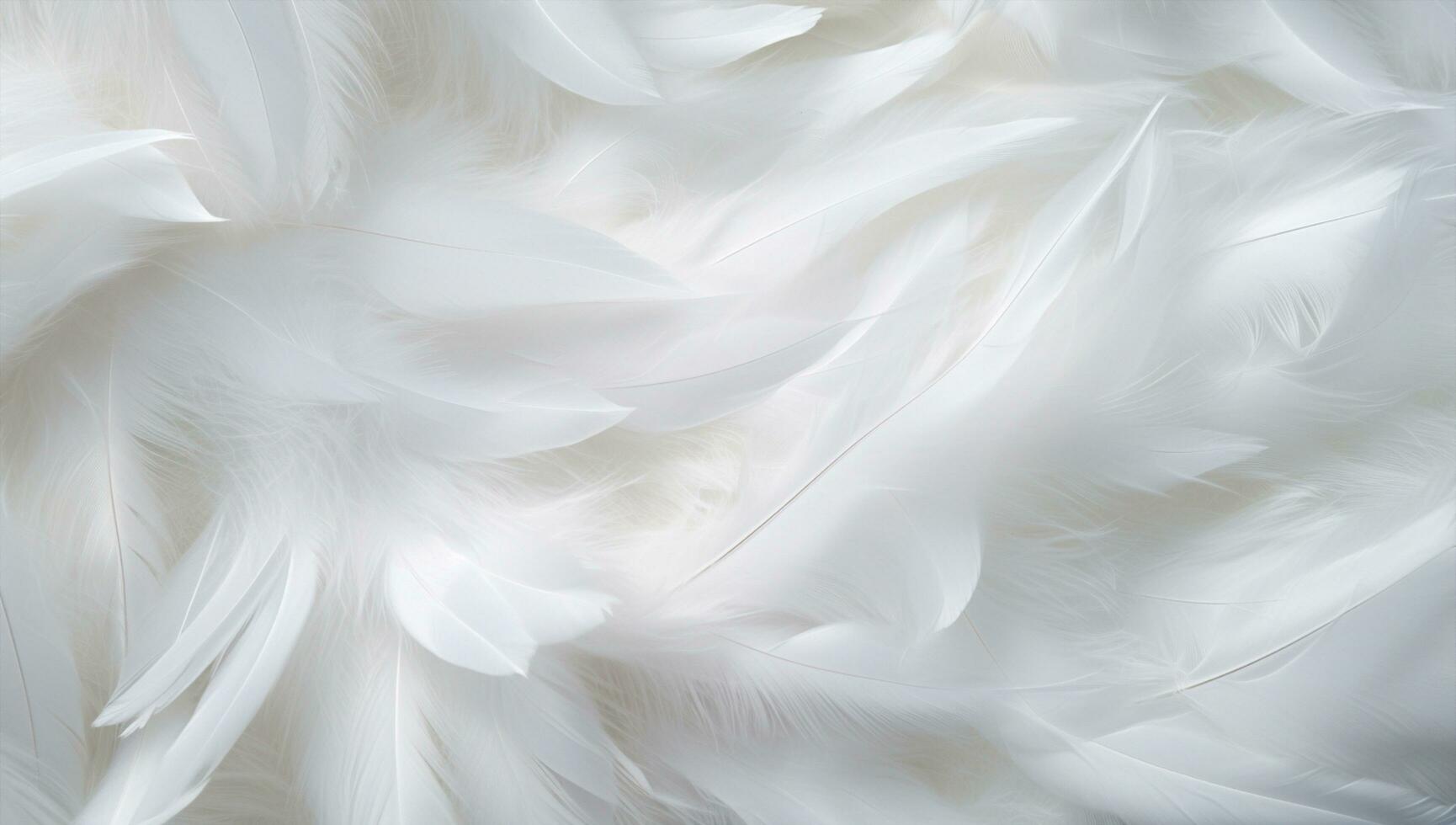 AI Generated Black softness material beautiful fashion textured nature bird white animal macro abstract feather decorative pattern light closeup detail soft background fluffy luxury photo