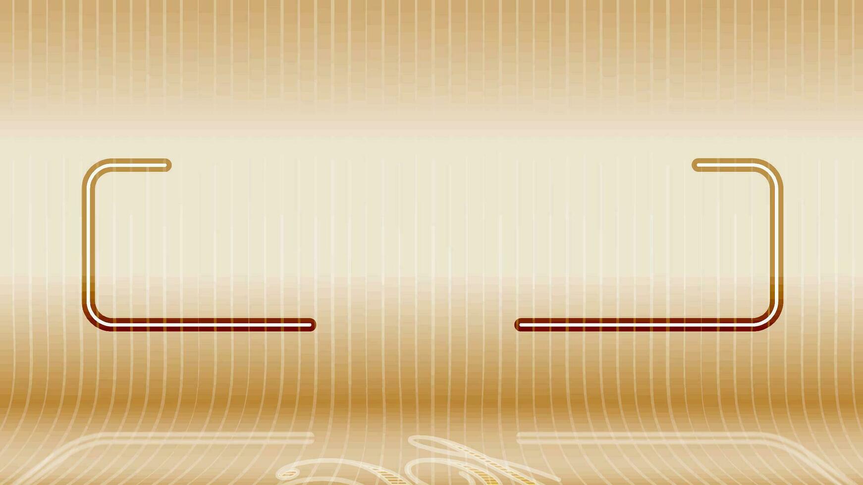 Overlay gold gradient strips with copper horizontal gradient background. vector