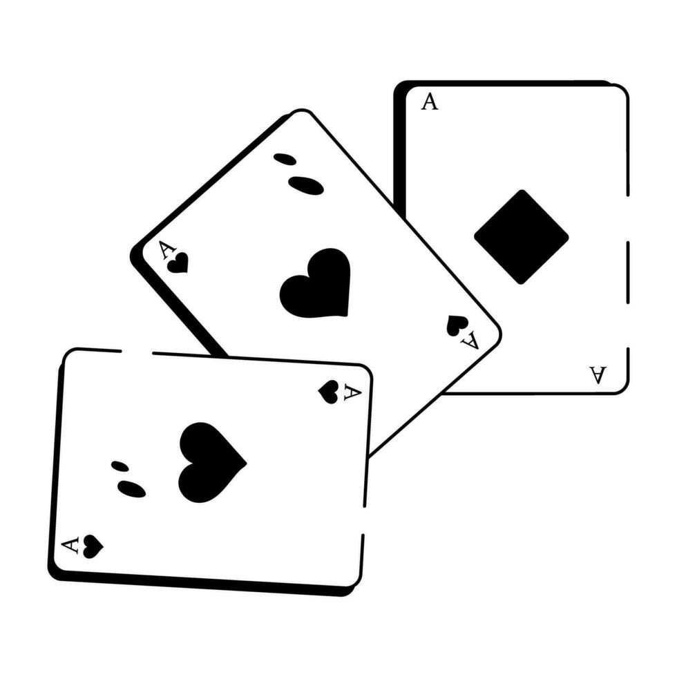 Trendy Poker Cards vector