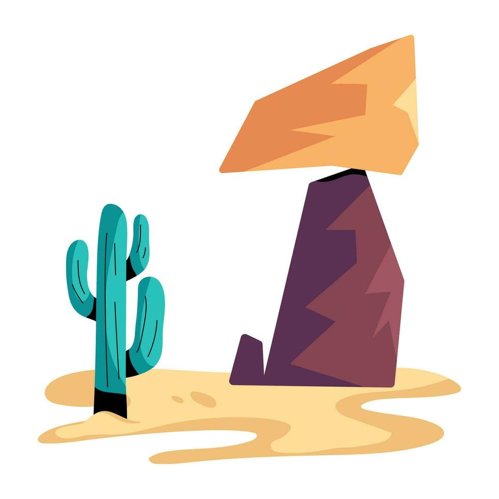 Trendy Arid Rock vector