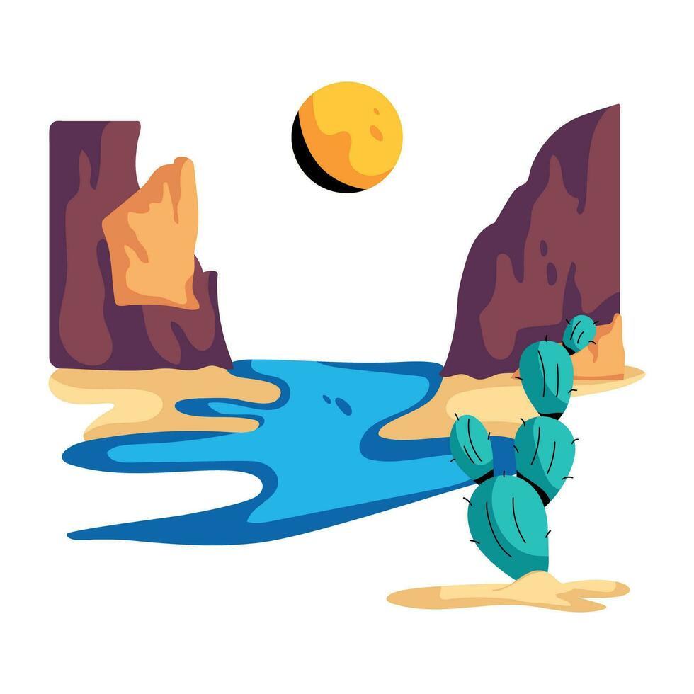 Trendy Grand Canyon vector